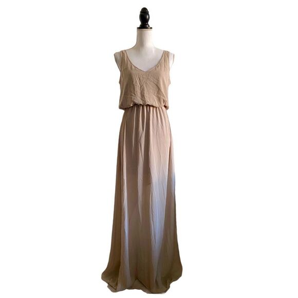 Show Me Your MuMu Kendall Maxi Dress Show Me The Ring Crisp Beige Cream Small - Picture 2 of 10